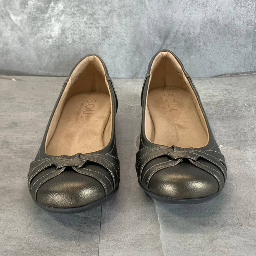 SOUL NATURALIZER Women's Nickle Smooth Gift Round-Toe Slip-On Flats SZ 9.5