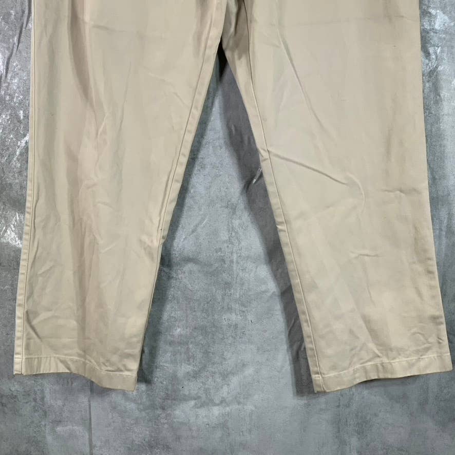 L.L BEAN Women's Khaki High-Rise Original-Fit Tapered Leg Bayside Pants SZ 18