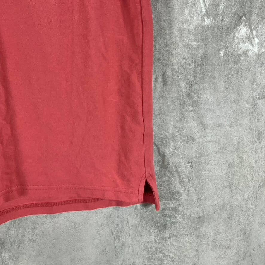 J.CREW Men's Dusty Red Flex Pique Short-Sleeve Polo Shirt SZ L