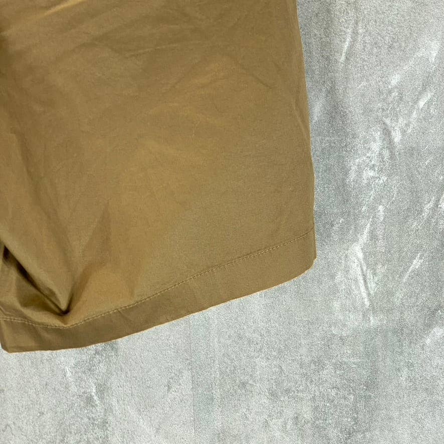 MICHAEL KORS Men's Khaki Regular-Fit Washed Cotton Bermuda Shorts SZ 33