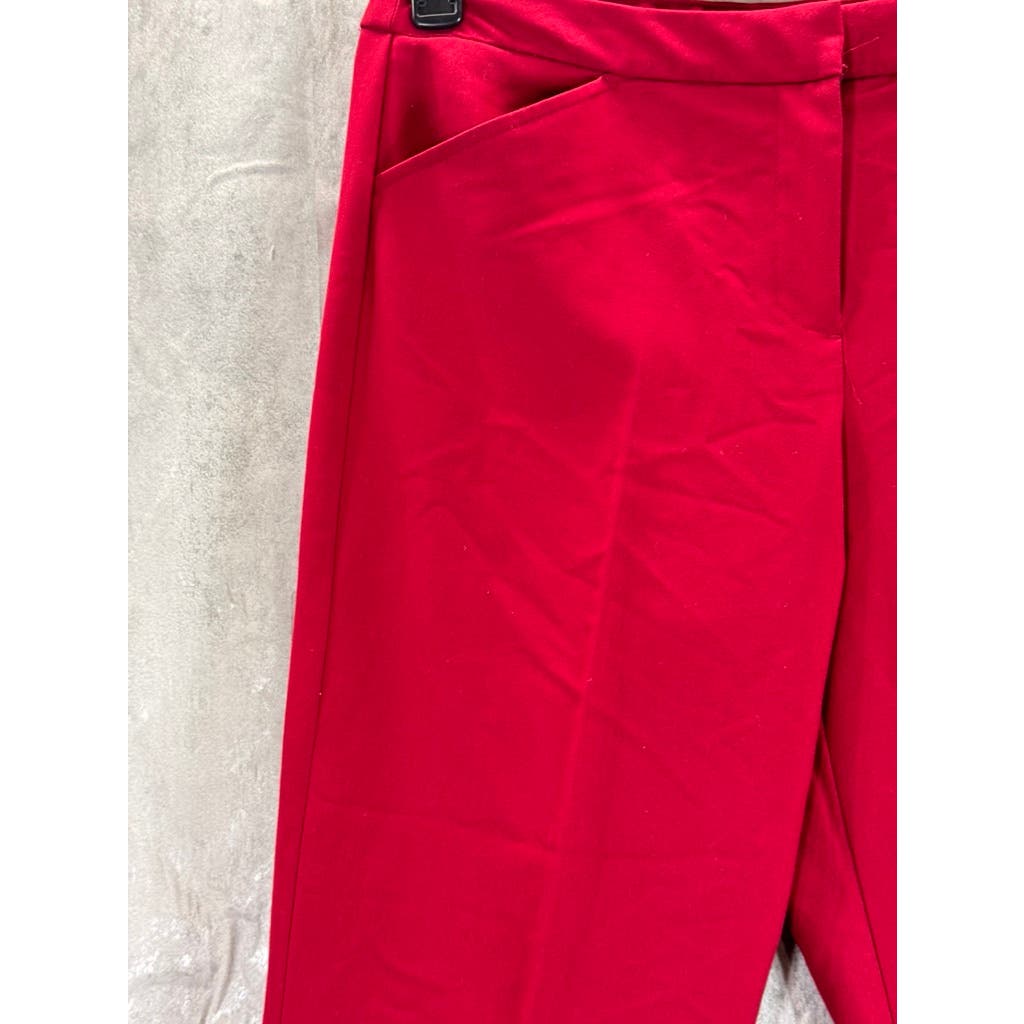 NICOLE MILLER New York Women's Red Straight Leg Dress Pants SZ 12