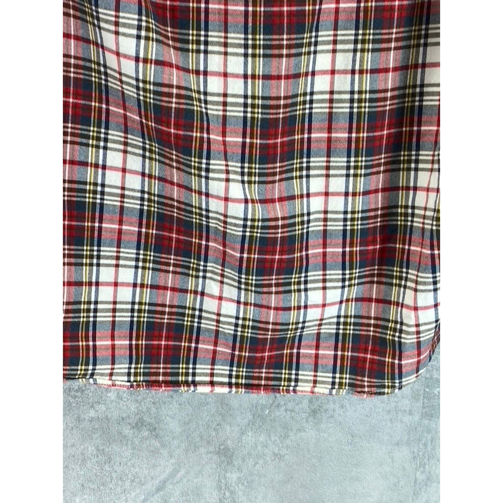 J.CREW Men's Red Plaid Slim Button-Up Long Sleeve Shirt SZ M
