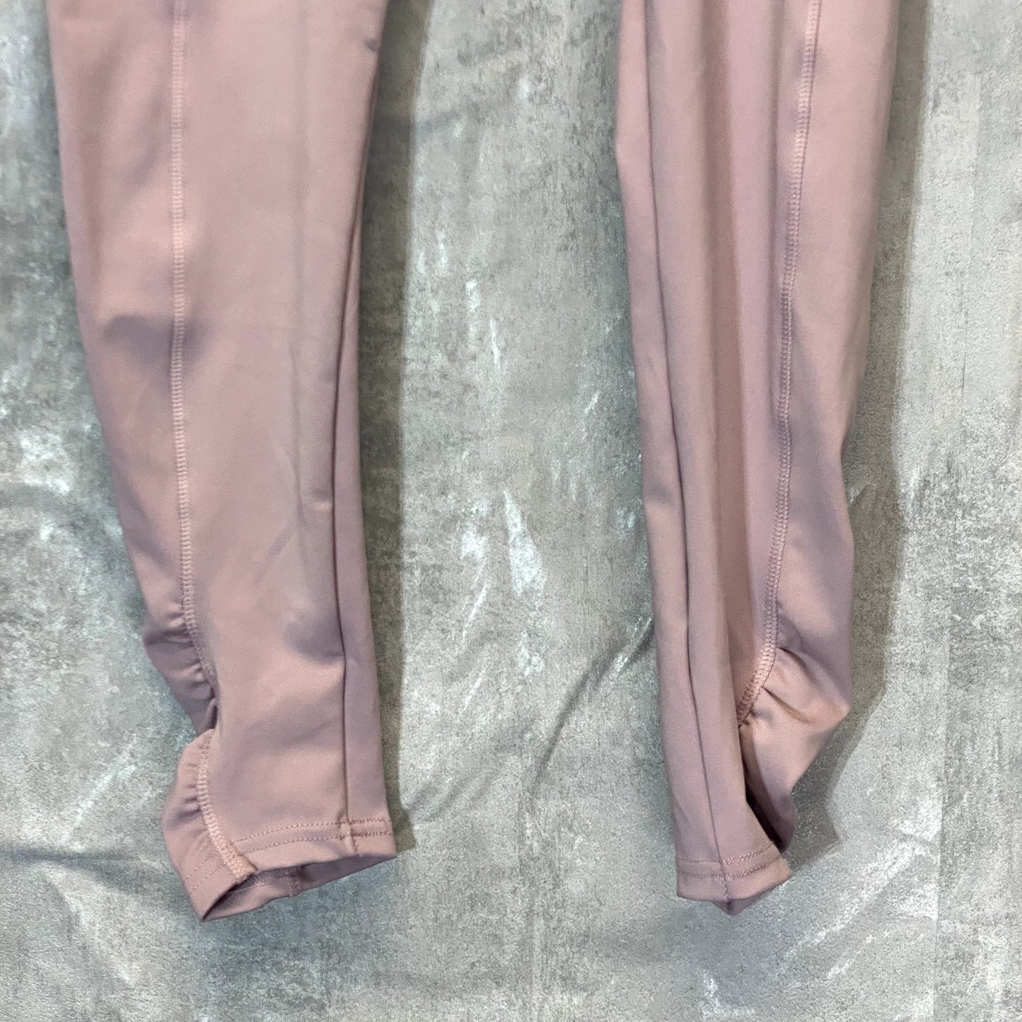 KAY UNGER Women's Mauve Ruched Cuff High-Waist Media Pocket Pull-On Athletic Legging SZ M