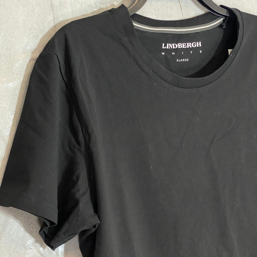 LINDBERGH Solid Black Crewneck Short-Sleeve T-Shirt SZ XL