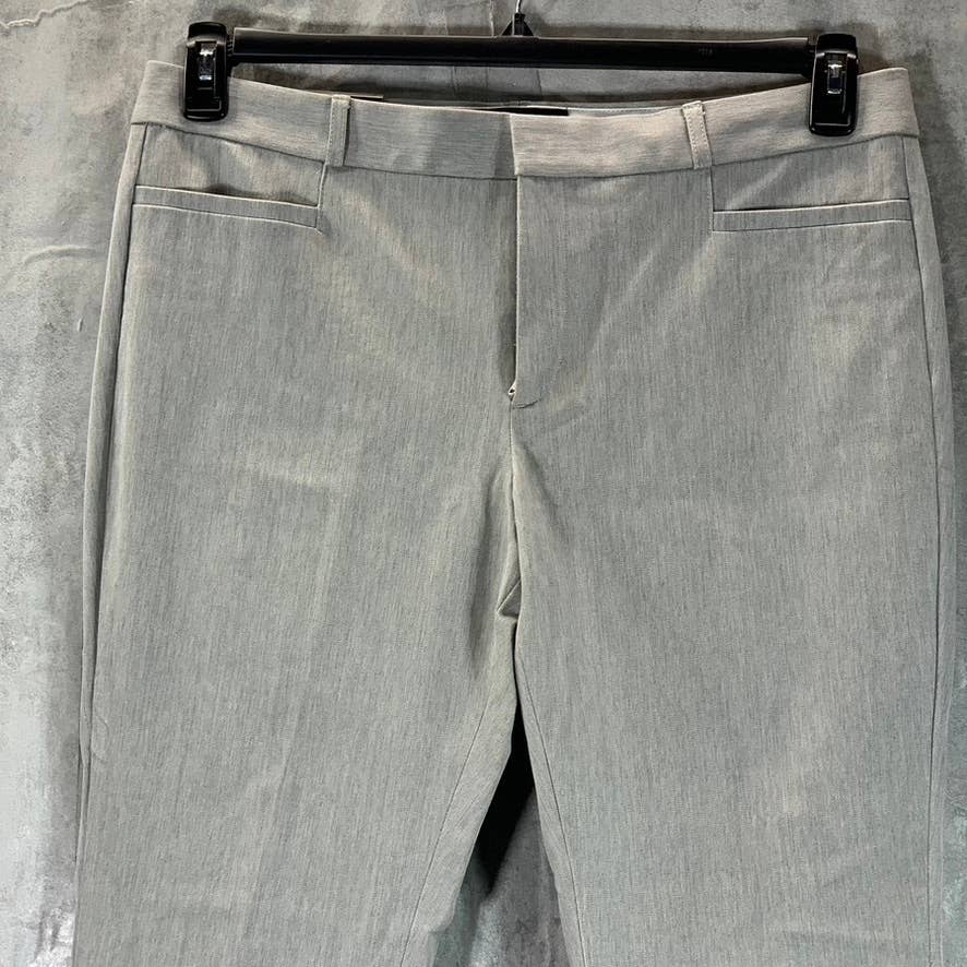 BANANA REPUBLIC Women's Medium Grey Heather Sloan Slim Mid-Rise Pants SZ 14