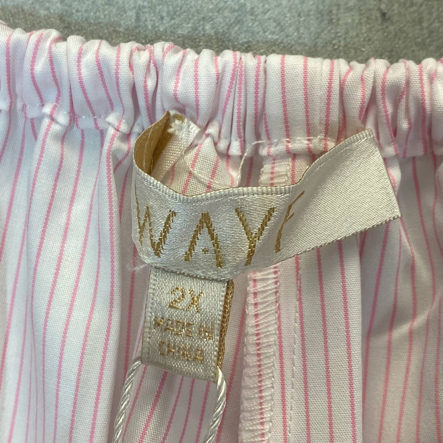 WAYF Women's Plus Size Pink Striped Lightweight Lounge Pajama Pull-On Shorts SZ 2X