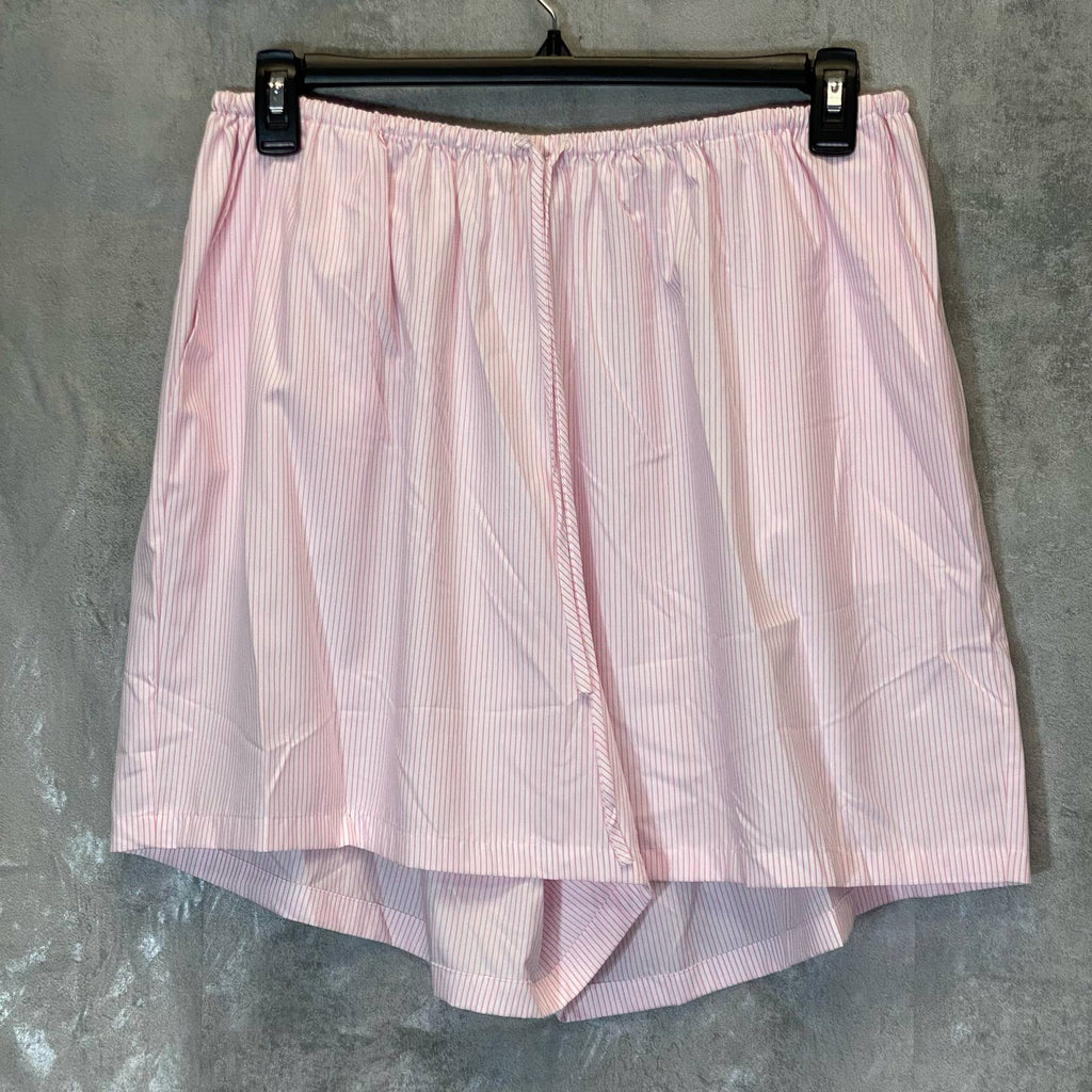 WAYF Women's Plus Size Pink Striped Lightweight Lounge Pajama Pull-On Shorts SZ 2X