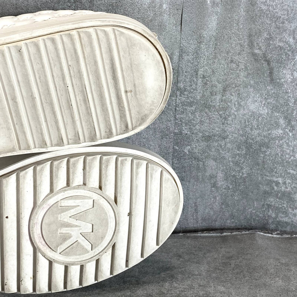 MICHAEL MICHAEL KORS Women's White Emmett Puffy Embossed Platform SneakersSZ 8.5