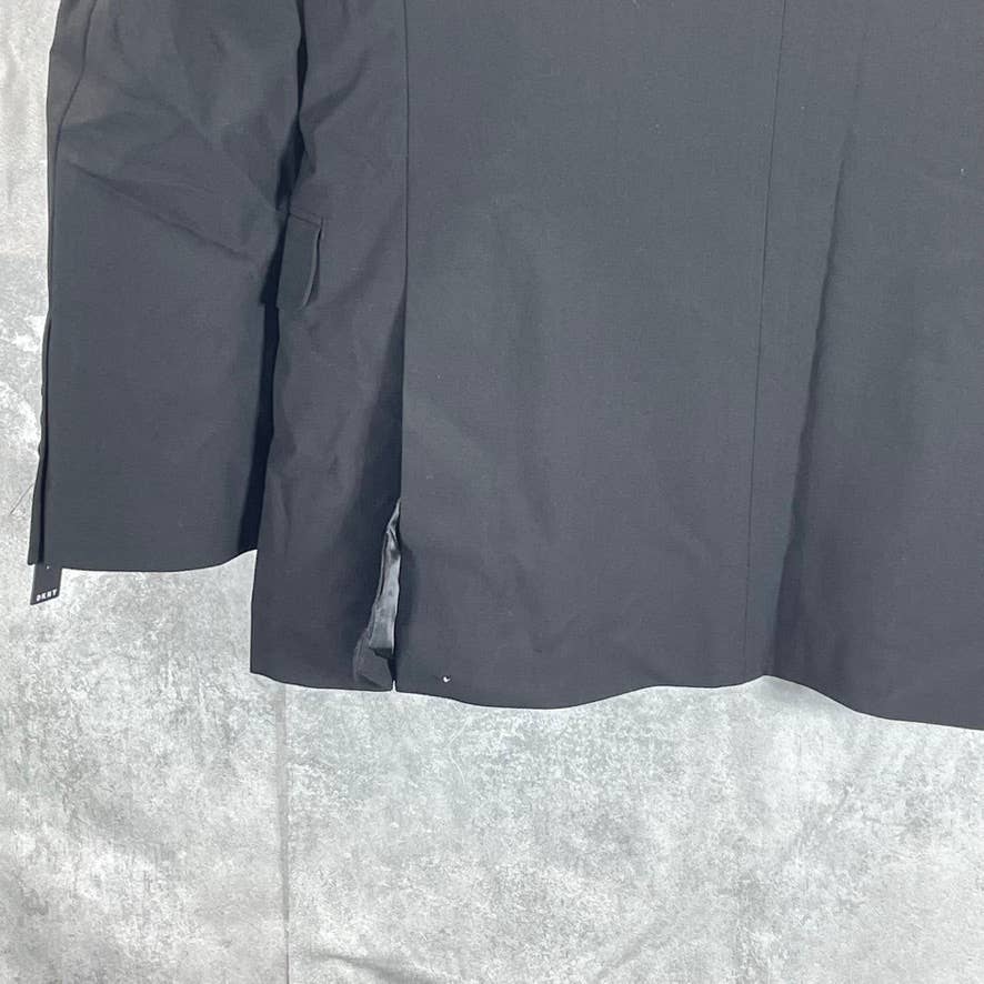 DKNY Men's Solid Black Short Modern-Fit Stretch Two-Button Suit Jacket SZ 36S