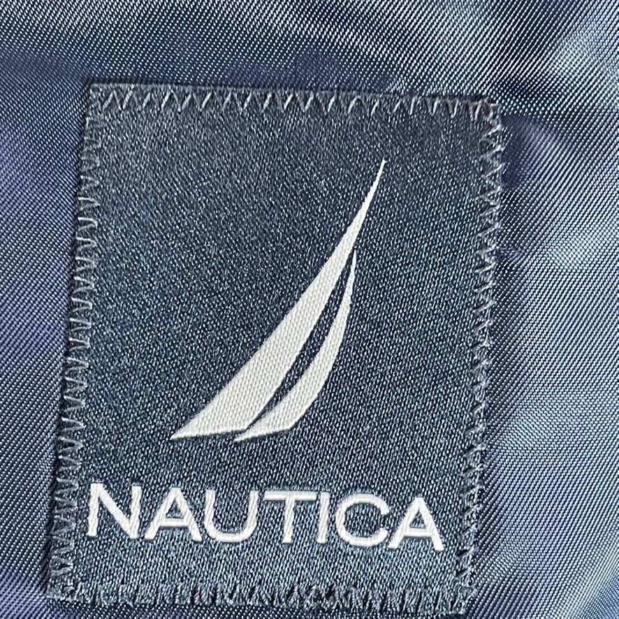 NAUTICA Men's Navy Plaid Modern-Fit Bo-Stretch Two-Button Suit Jacket SZ 40R