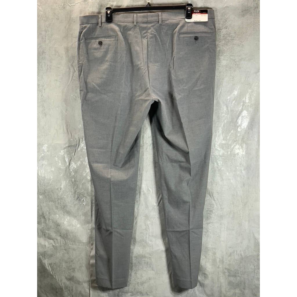 VAN HEUSEN FLEX Men's Grey Sharkskin Slim-Fit Suit Pants SZ 42X34