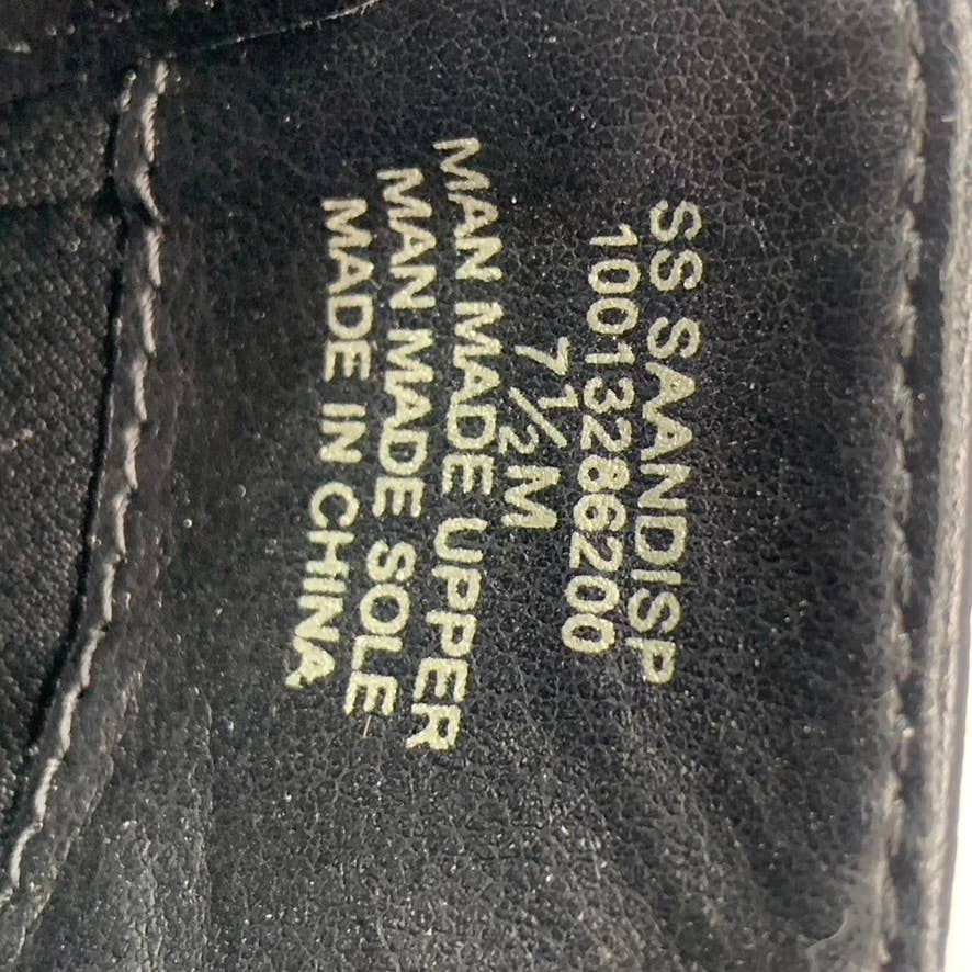SUN+STONE Women's Black Saandis Memory Foam Almond-Toe Block-Heel Boots SZ 7.5