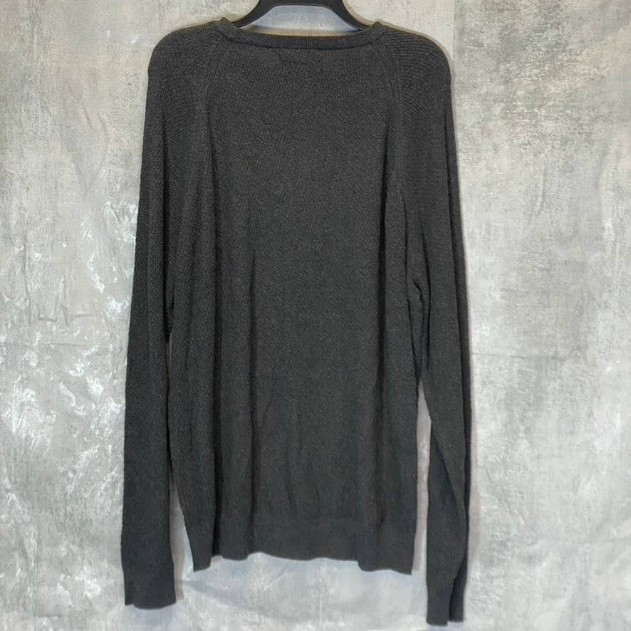 NORDSTROM Men's Grey Charcoal Heather Knit Pullover Crewneck Sweater SZ XL