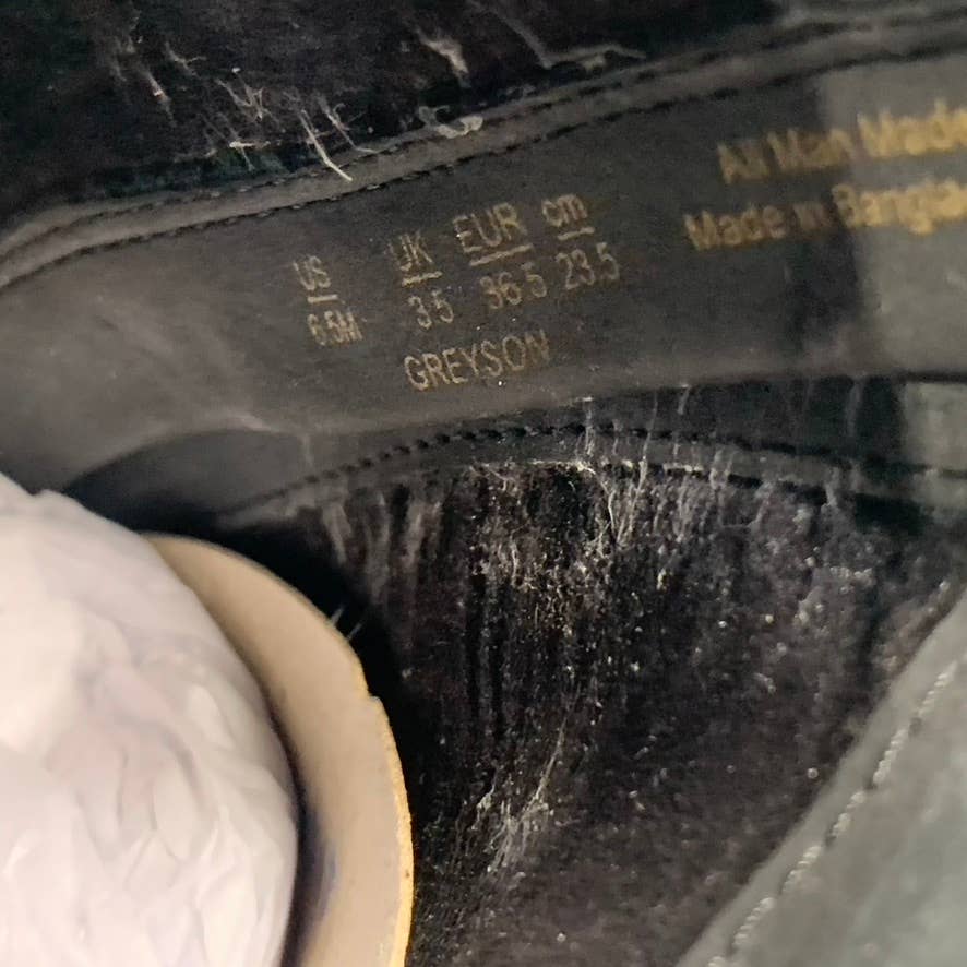 ZODIAC Women's Black Greyson Block-Heel Side-Zip Lug-Sole Booties SZ 6.5