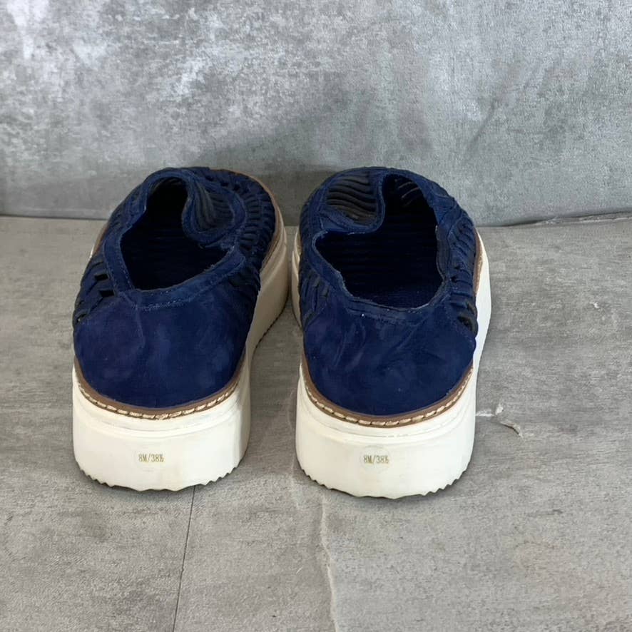 VINCE CAMUTO Women's Deep Blue Romeena Cutout Platform Slip-on Sneakers SZ 8