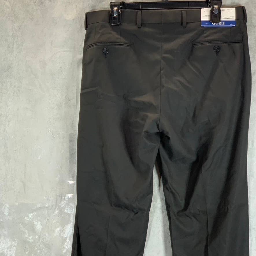 IZOD Men's Solid Black Regular Classic-Fit Suit Pants SZ 34X30
