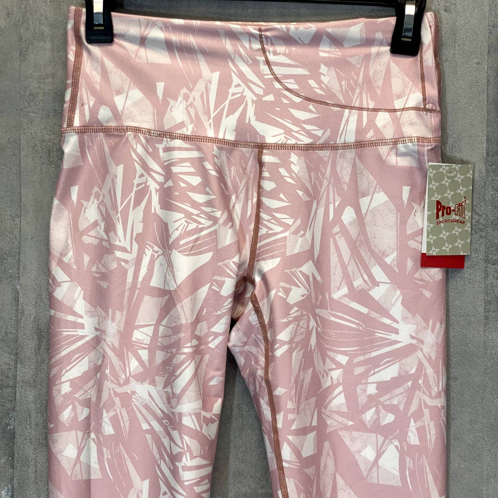 PRO-FIT Activewear Women's Pink Wave High-Rise Lightweight Pull-On Leggings SZ S