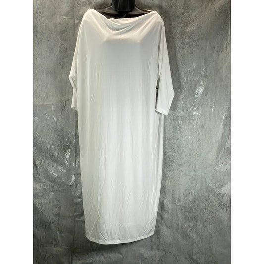 INC INTERNATIONAL Women's Washed White Convertible Knit A-Line Dress SZ XL