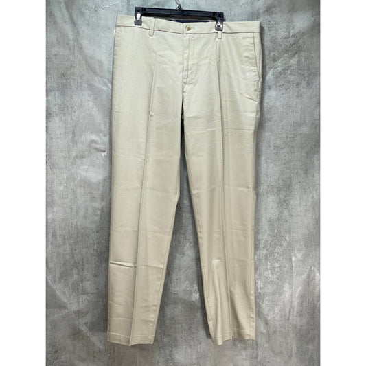 DOCKERS Tan Men's Signature Lux Straight Fit Creased Stretch Khaki Pants SZ 38X34