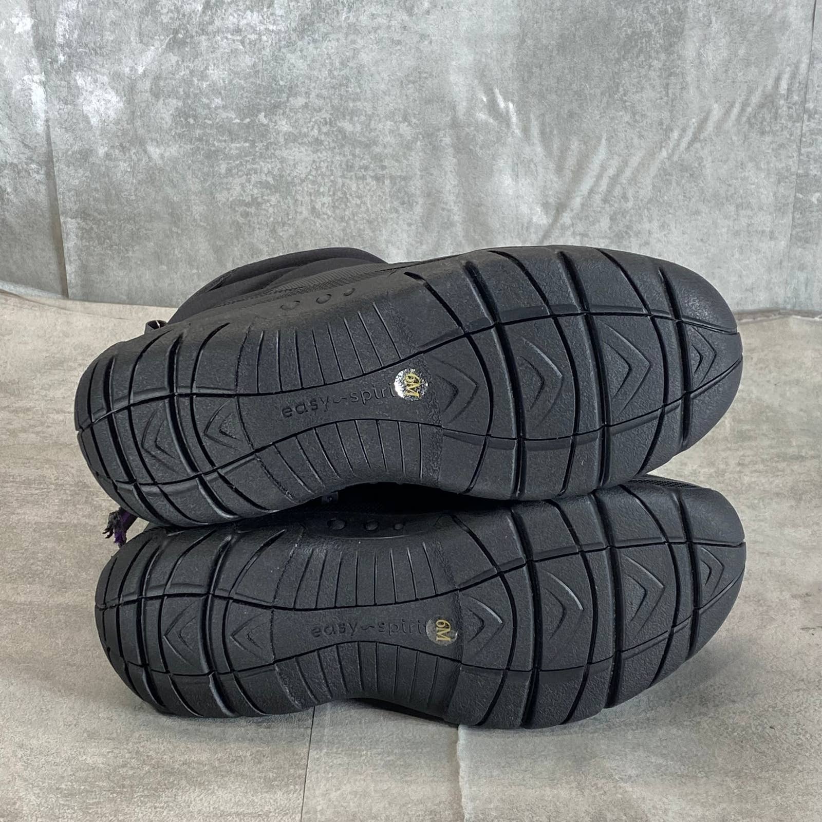 EASY SPIRIT Women's Black Fabric Tru Round-Toe Casual Cold Weather Booties SZ 6