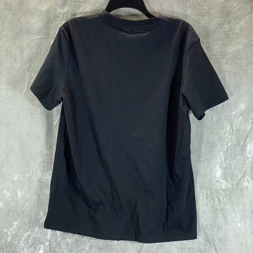 CALVIN KLEIN Men's Black Beauty Monogram Logo Graphic Crewneck T-Shirt SZ M