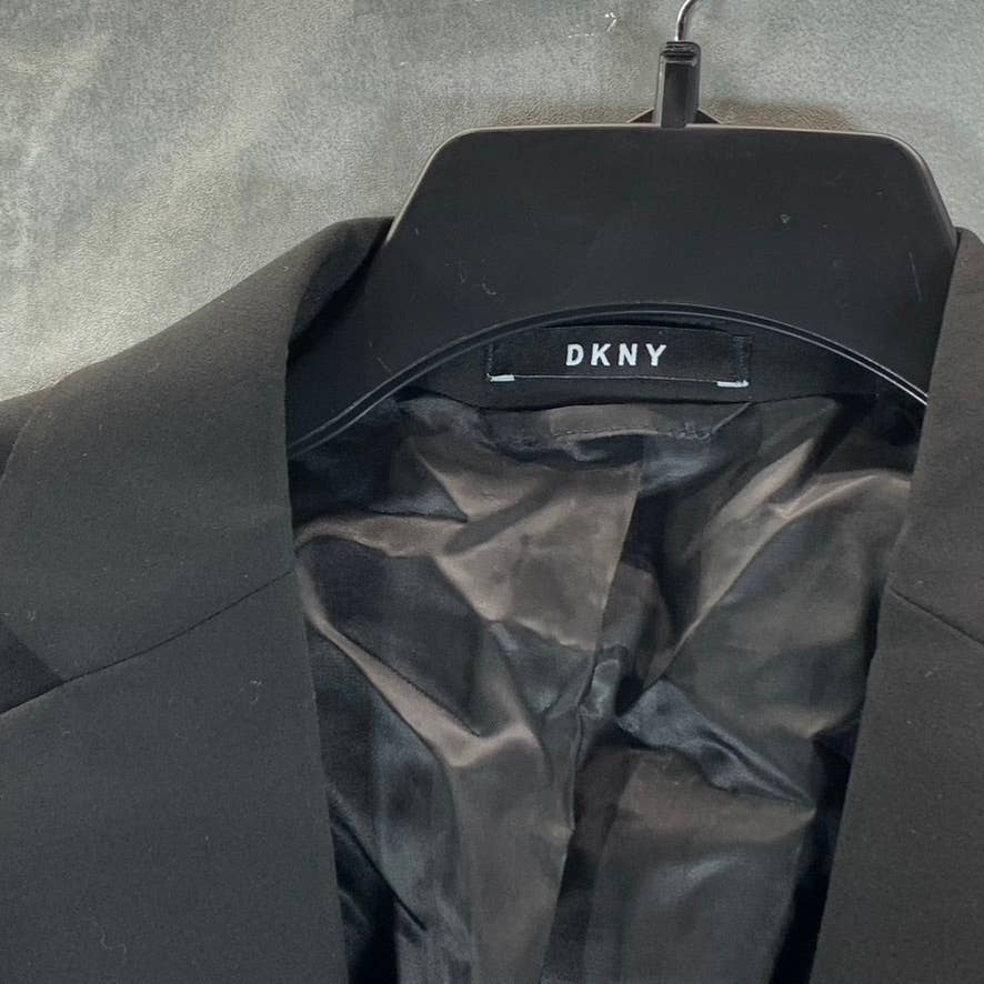 DKNY Men's Solid Black Modern-Fit Stretch Two-Button Suit Jacket SZ 38R