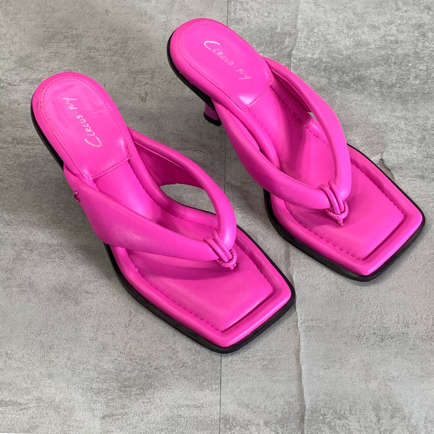 CIRCUS By SAM EDELMAN Women's Pink Punch Skeet Square-Toe Dress Sandals SZ 7.5