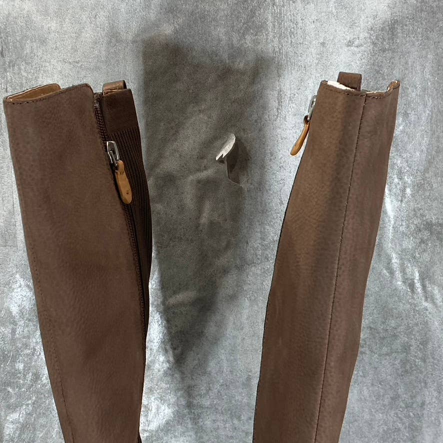 GENTLE SOULS By Kenneth Cole Women's Espresso Best Chelsea Zip-Up Tall Boot SZ11