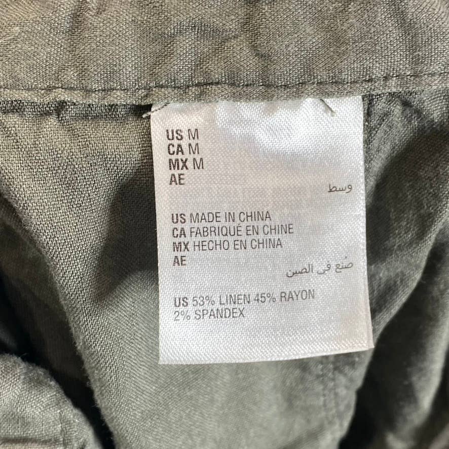 INC INTERNATIONAL Women's Moss Mountain High-Rise Paperbag Cuffed Shorts SZ M