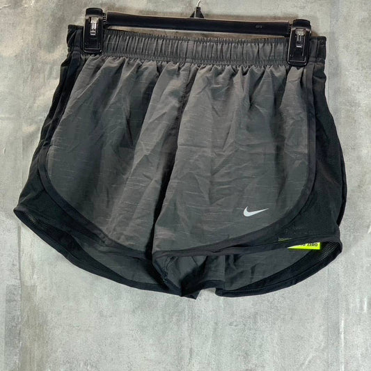 NIKE Women's Charcoal/Black Dri-Fit Elastic Waistband Pull-On Shorts SZ S