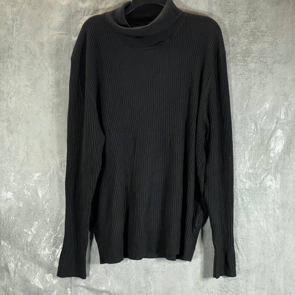 INC INTERNATIONAL CONCEPTS Men's Deep Black Ascher Rollneck Sweater SZ 2XL