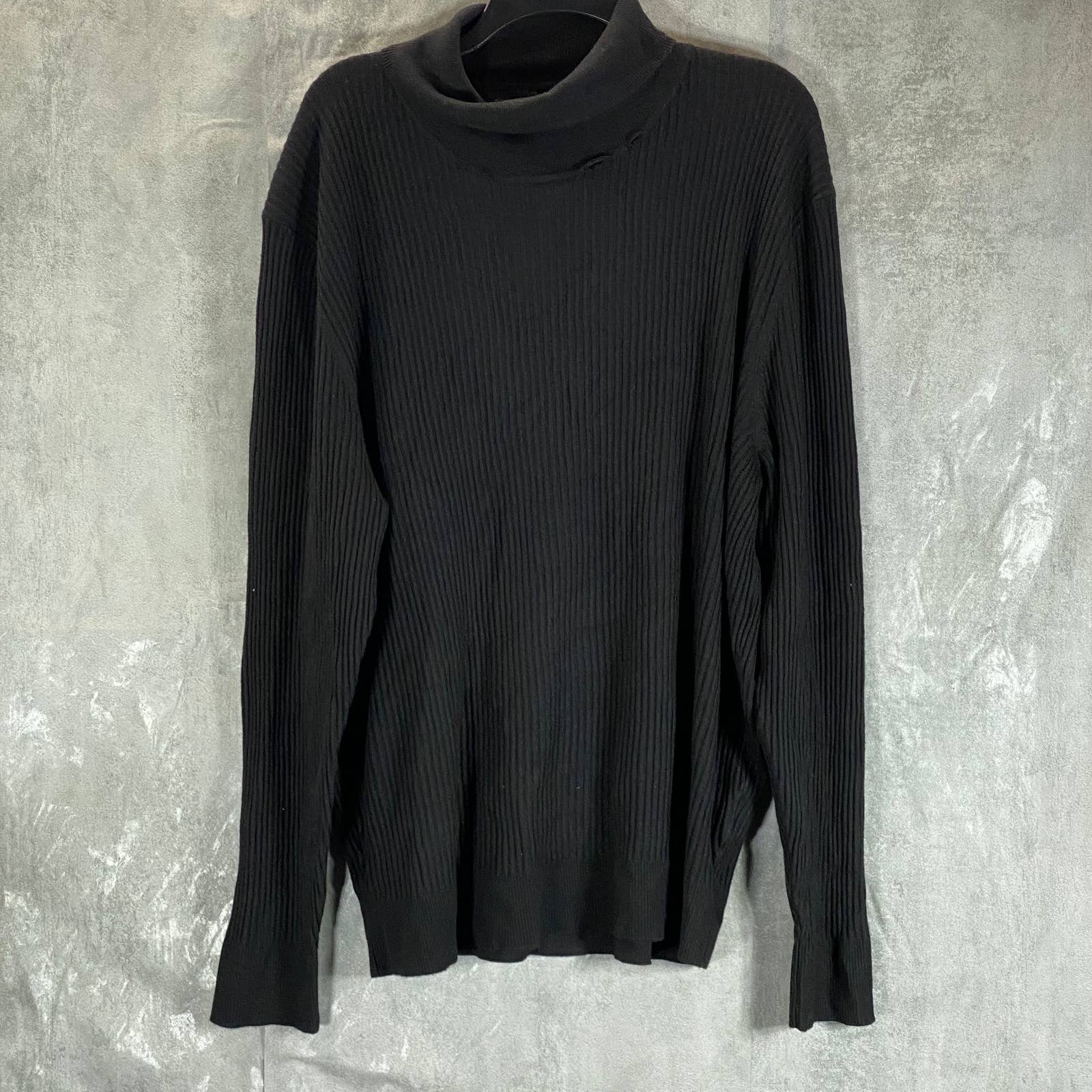 INC INTERNATIONAL CONCEPTS Men's Deep Black Ascher Rollneck Sweater SZ 2XL