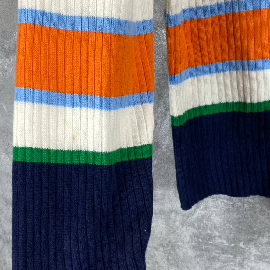 CHARTER CLUB Women's Multicolor Striped V-Neck Button-Up Long-Sleeve Sweater