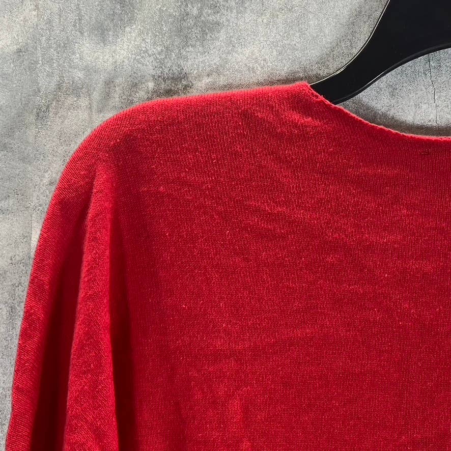 INC INTERNATIONAL CONCEPTS Women's Plus Real Red V-Neck Hi-Low Hem Pullover SZ1X