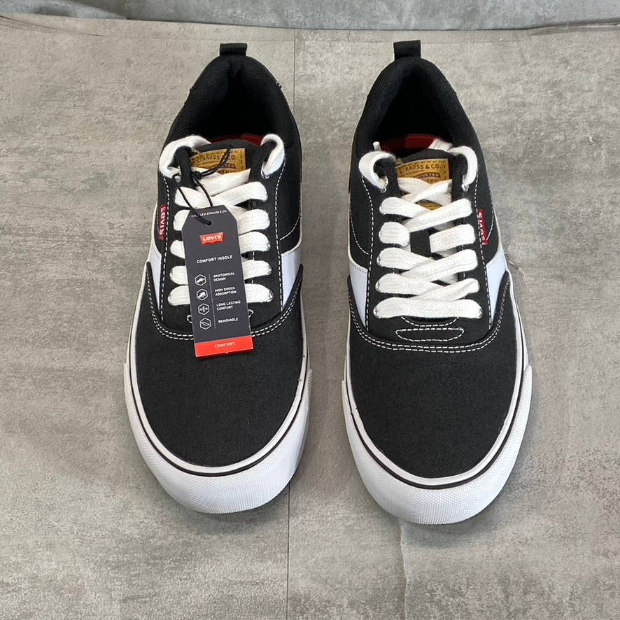 LEVI'S Women's Black/White Naya Court Canvas Ultra Suede Skate Sneakers SZ 8.5