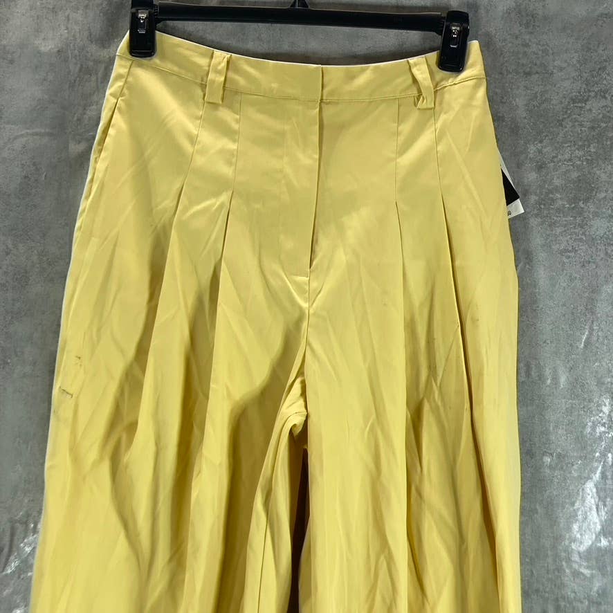BAR III X NICOLE WILLIAMS ENGLISH Raffia Pleated Wide-Leg Relaxed Pants SZ 8