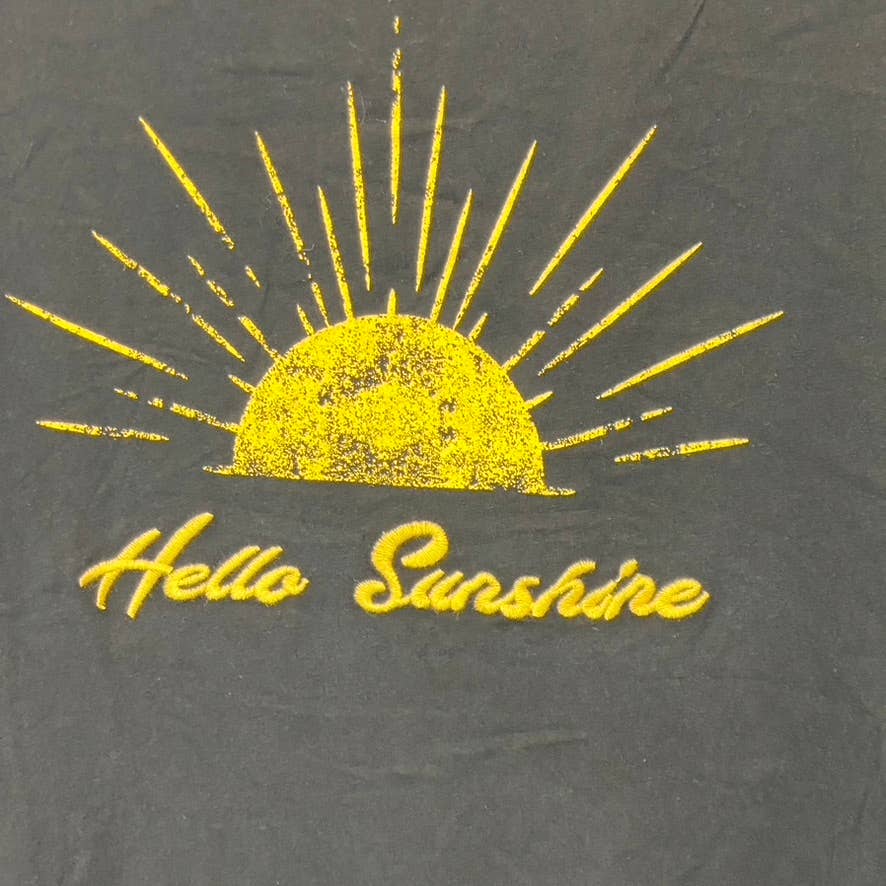 DR2 Women's Plus Black "Hello Sunshine" Graphic T-Shirt SZ 3X