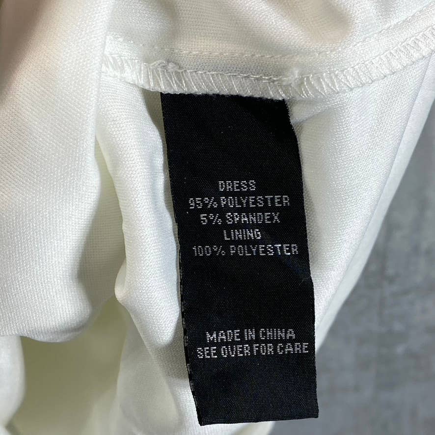 BCX DRESSES Juniors' Off-White Halter Asymmetrical Rhinestone Hem Dress SZ L