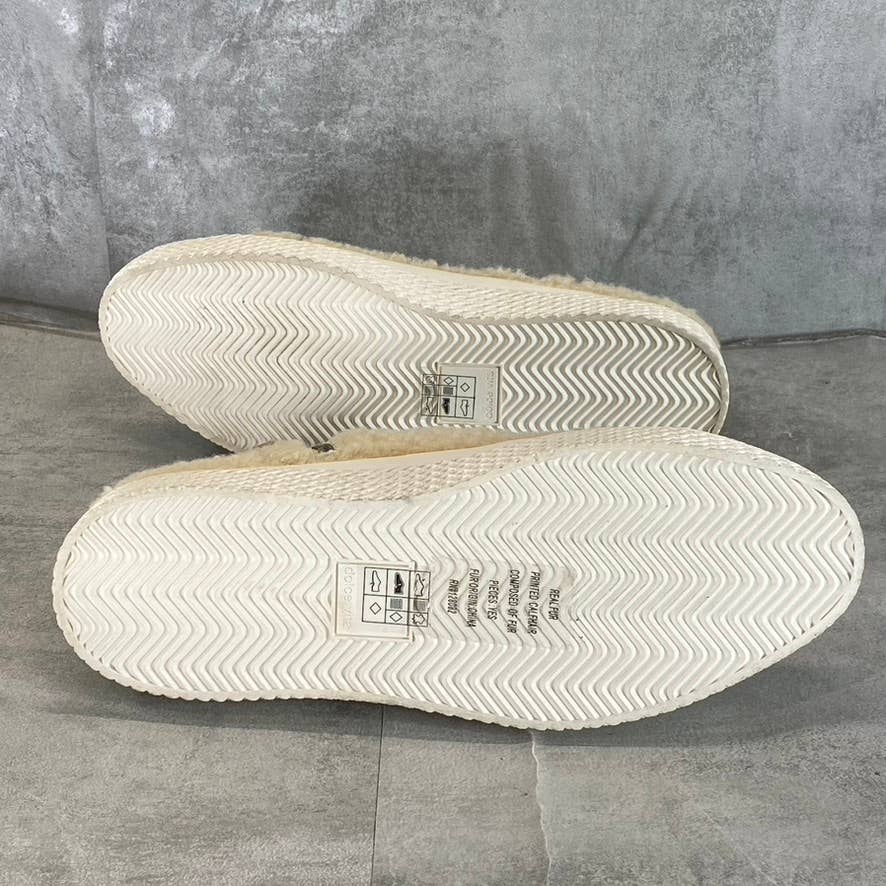 DOLCE VITA Women's Cream Multi Veola Plush Lifestyle Lace-Up Casual Sneaker SZ11