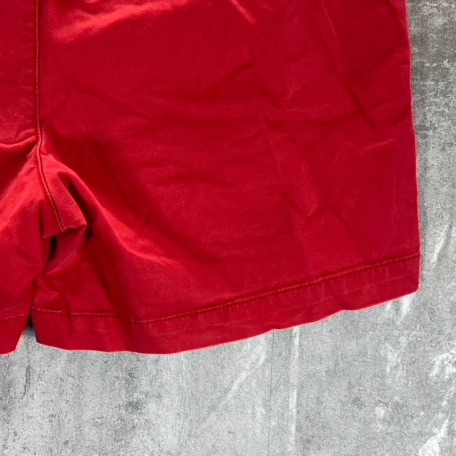 TOMMY HILFIGER Women's Scarlet Red TH Flex Mid-Rise Hollywood Shorts SZ 12