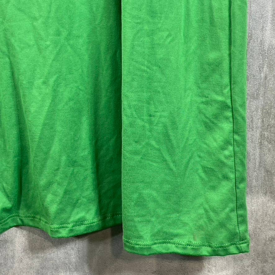 24SEVEN Comfort Apparel Women's Green Scoop-Neck Sleeveless Midi Tank Dress SZ M