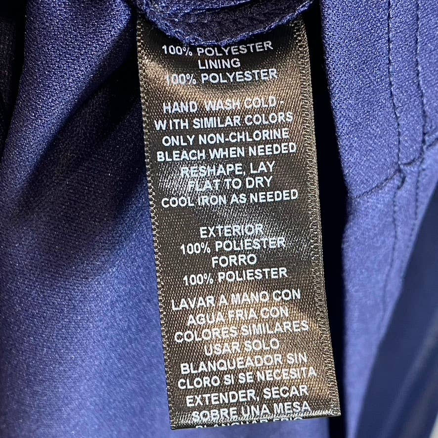 JESSICA HOWARD Women's Navy Faux-Wrap Ruched Sleeveless Maxi Gown SZ 12