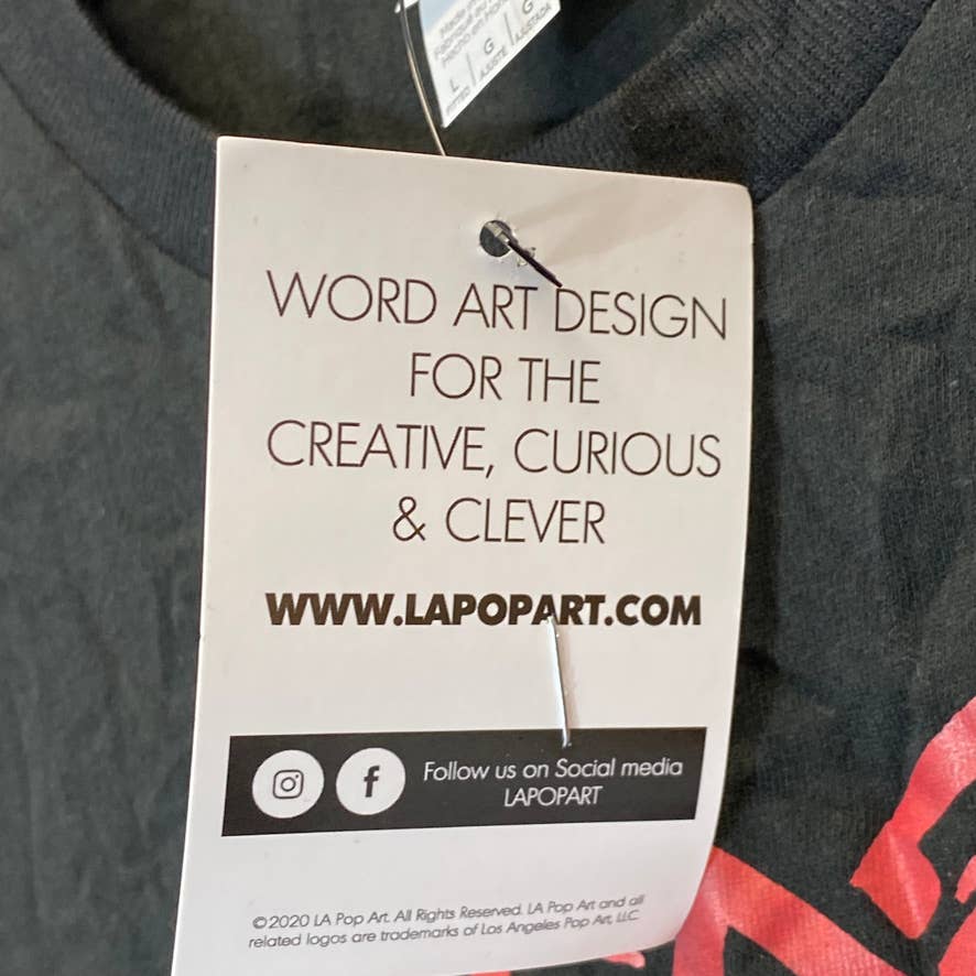 DISTRICT Women's Black Crazy Little Thing Called Love Heart Logo Crewneck T-Shirt SZ L