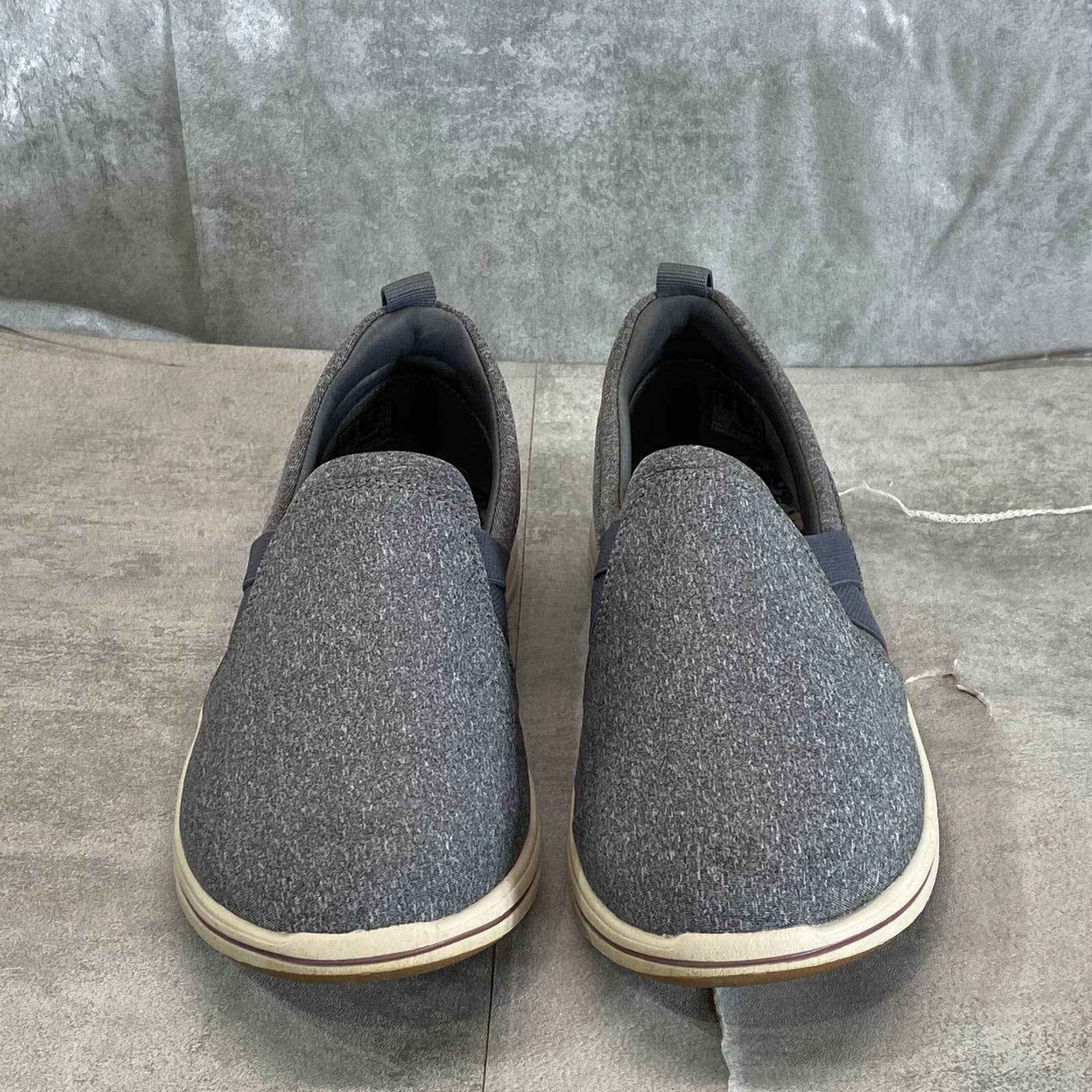 CLARKS CLOUDSTEPPERS Women's Wide Dark Grey Breeze Bali Slip-On Sneakers SZ 6W
