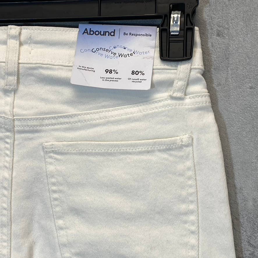 ABOUND Women's White High-Rise Skinny Denim Jeans SZ 25