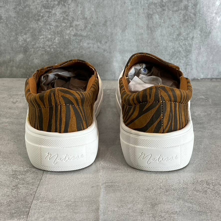 COCONUTS By MATISSE Women's Brown Tiger Stripe Molly Slip-On Shoes SZ 7
