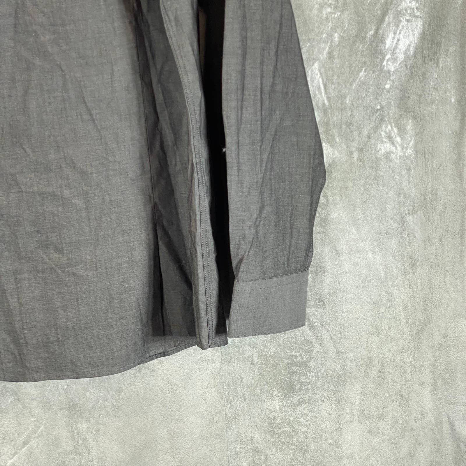 BAR III Men's Charcoal Chambray Slim-Fit Stretch Button-Up Long-Sleeve Shirt SZM