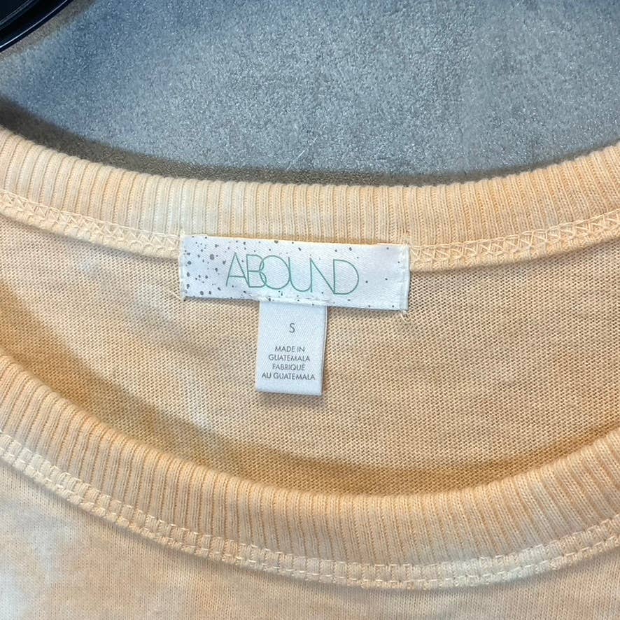ABOUND Women's Blue-Orange Tie-Dye Raw Hem Crewneck T-Shirt SZ S