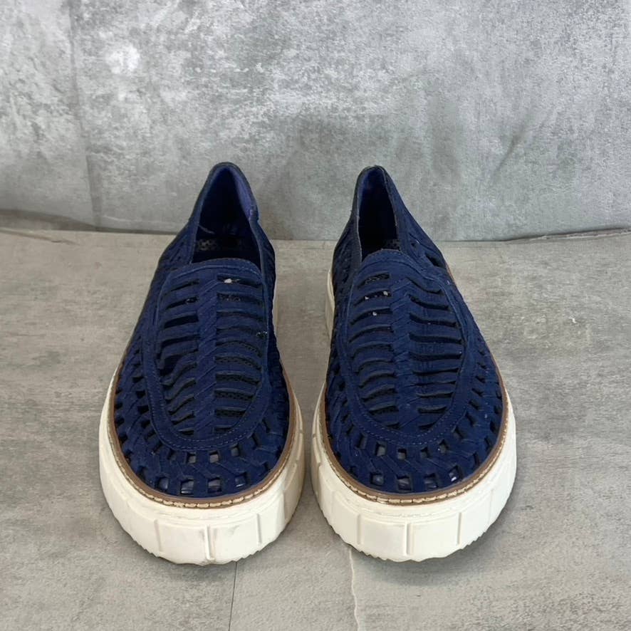 VINCE CAMUTO Women's Deep Blue Romeena Cutout Platform Slip-on Sneakers SZ 9.5