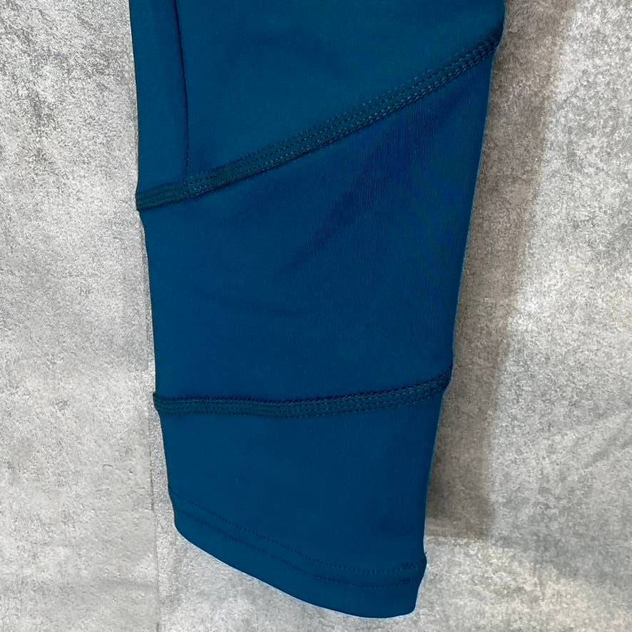 KAY UNGER Women's Teal Stretch High-Waist Media Pocket Pull-On Athletic Leggings SZ L